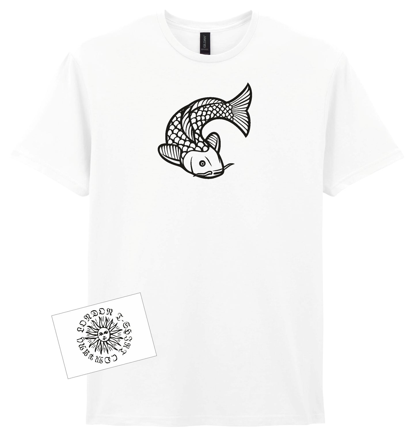 Japanese Koi fish T-Shirt - Tattoo Style, Catfish Mythology Symbol, Various Colours