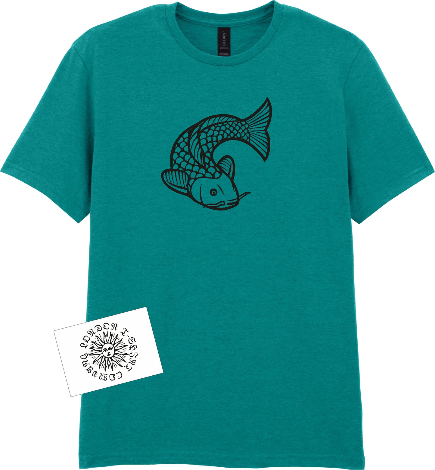 Japanese Koi fish T-Shirt - Tattoo Style, Catfish Mythology Symbol, Various Colours