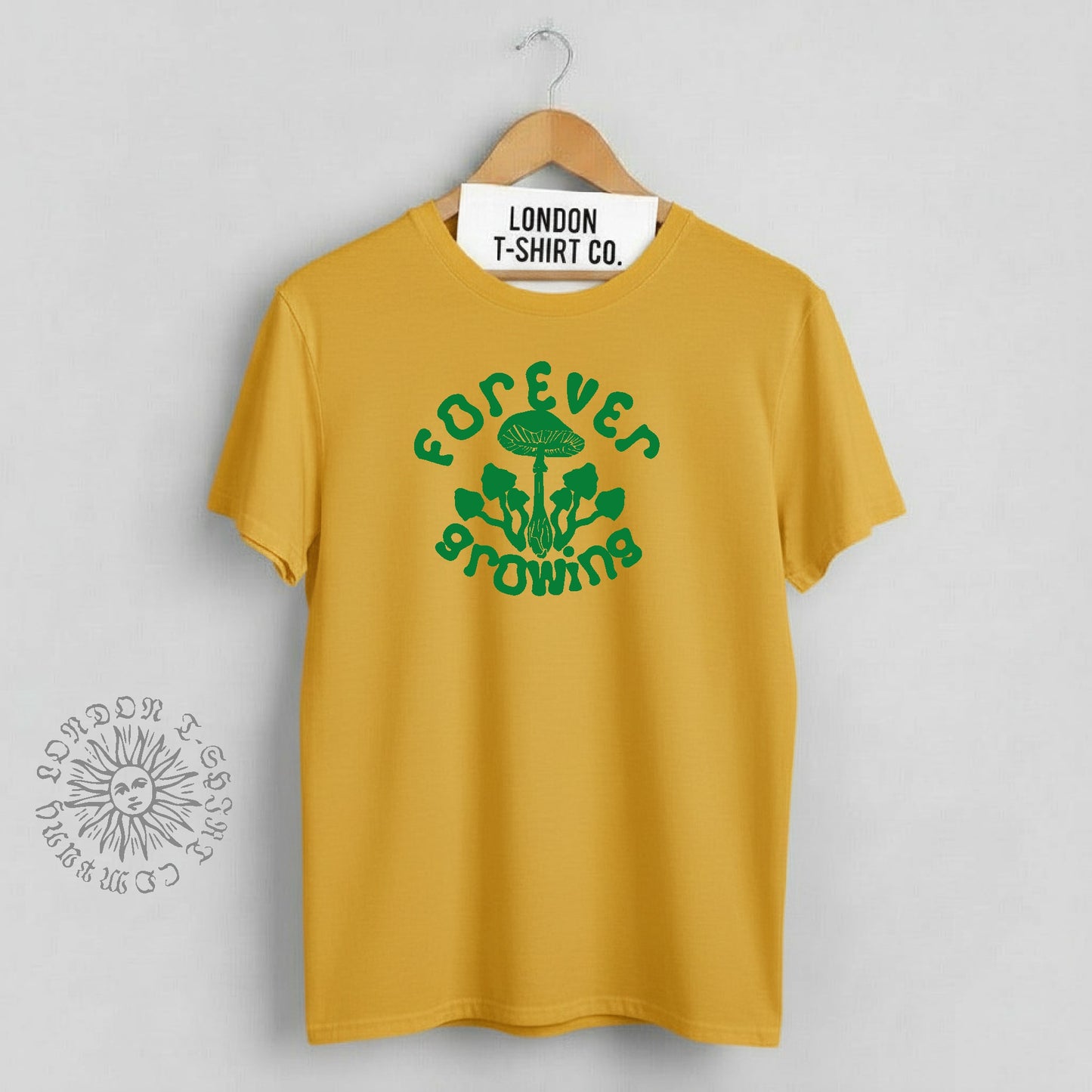 Mushrooms 'Forever Growing' T-Shirt - Nature, Folk, Mycology, Various Colours