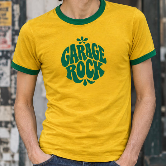 Garage Rock Ringer T-Shirt: Retro 60's Rocker Logo, Various Colours S-3XL