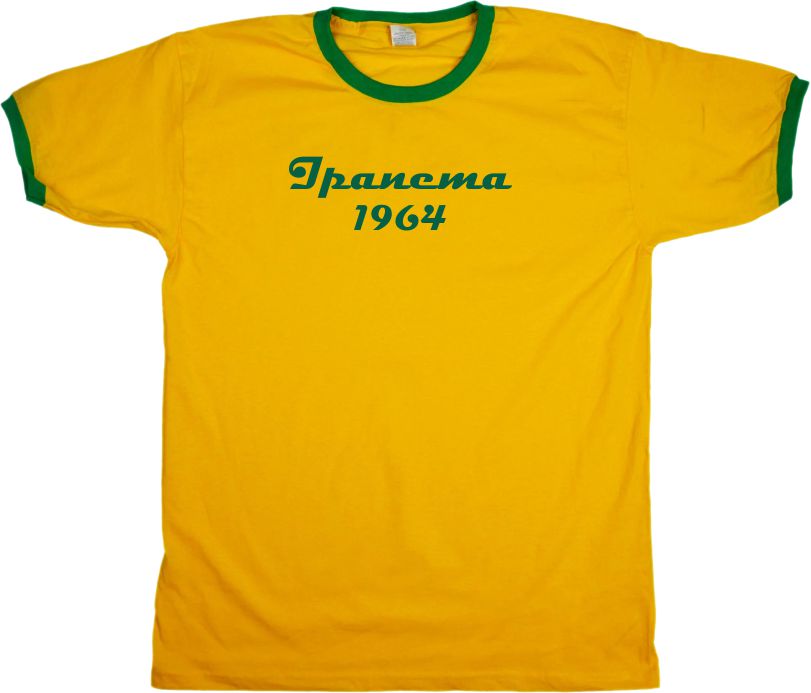 Ipanema Ringer T-Shirt - Retro, 60's, Bossa Nova, Jazz, Retro Brazil, S-3XL