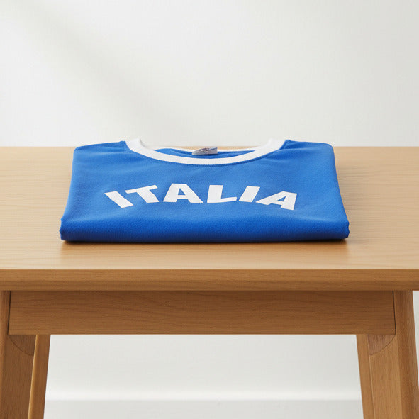Italia Ringer T Shirt - Retro Style, Souvenir, Italy, S-3XL