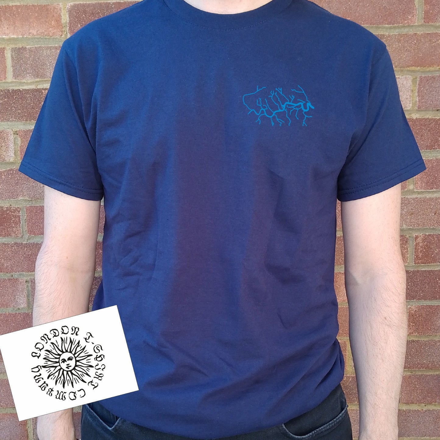 London Rivers Map T-Shirt - Organic Cotton, Souvenir, Various Colours