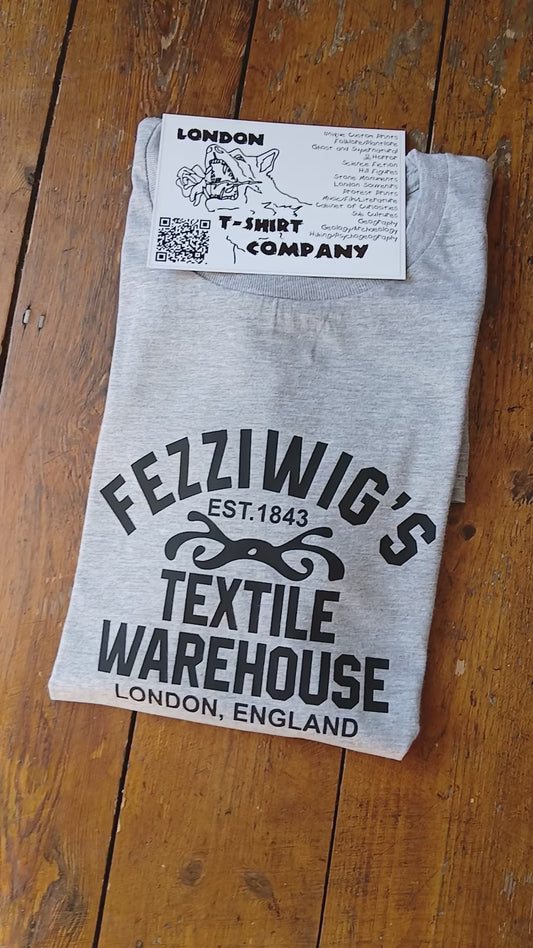 Fezziwig's Warehouse T-Shirt - A Christmas Carol, Charles Dickens, Gift, Various Colours