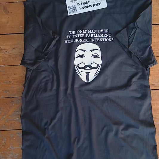 Guy Fawkes T-Shirt - Bonfire Night, Protest Tee, Fireworks, S-XXL