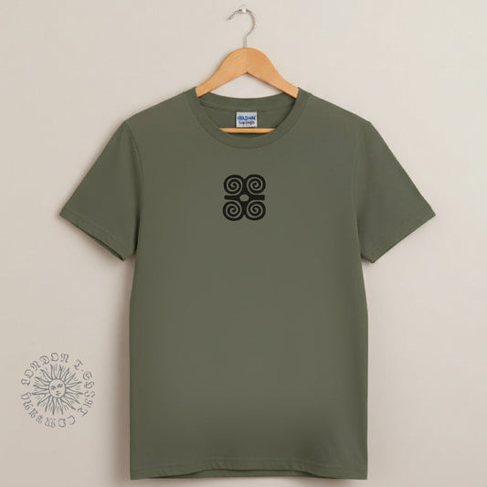 Ram's Horns Symbol T-Shirt - Tribal, Adinkra, Dwennimmen, Various Colours
