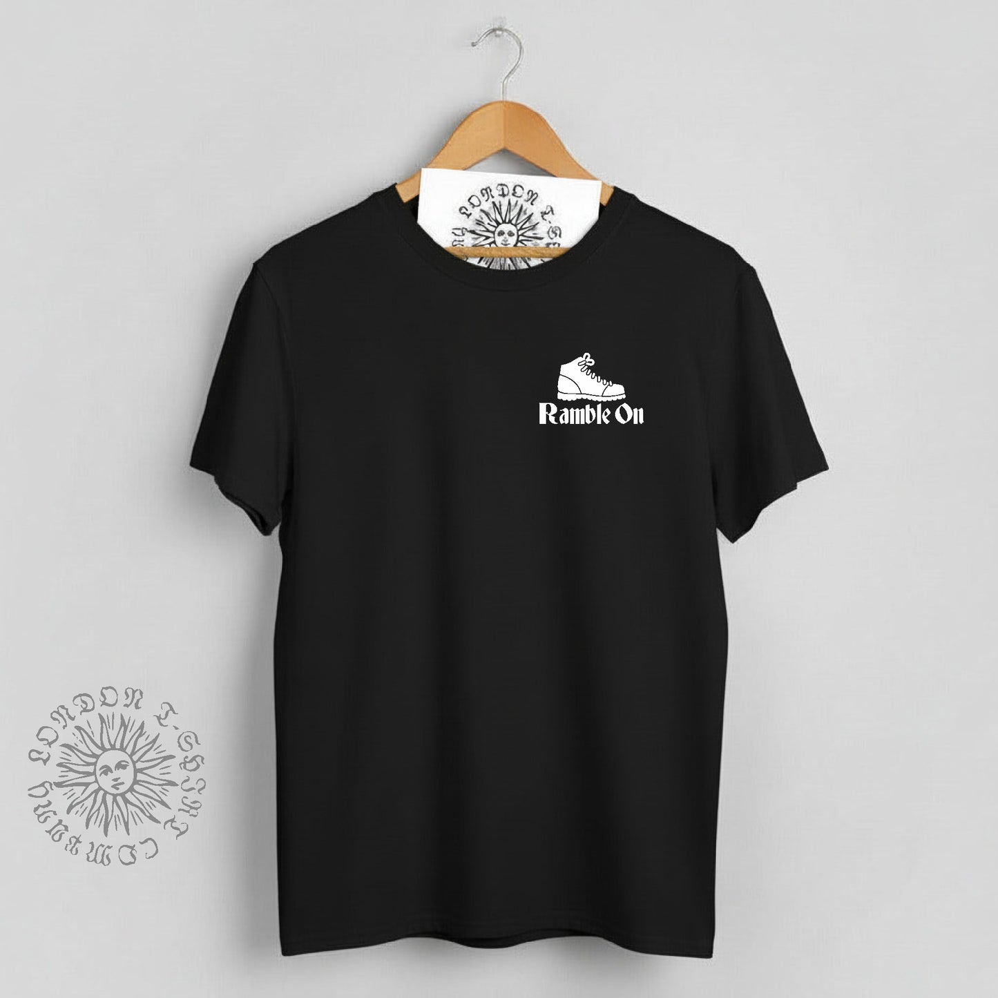 Ramble On T-Shirt:  Organic Cotton, Hiking, Various Colours