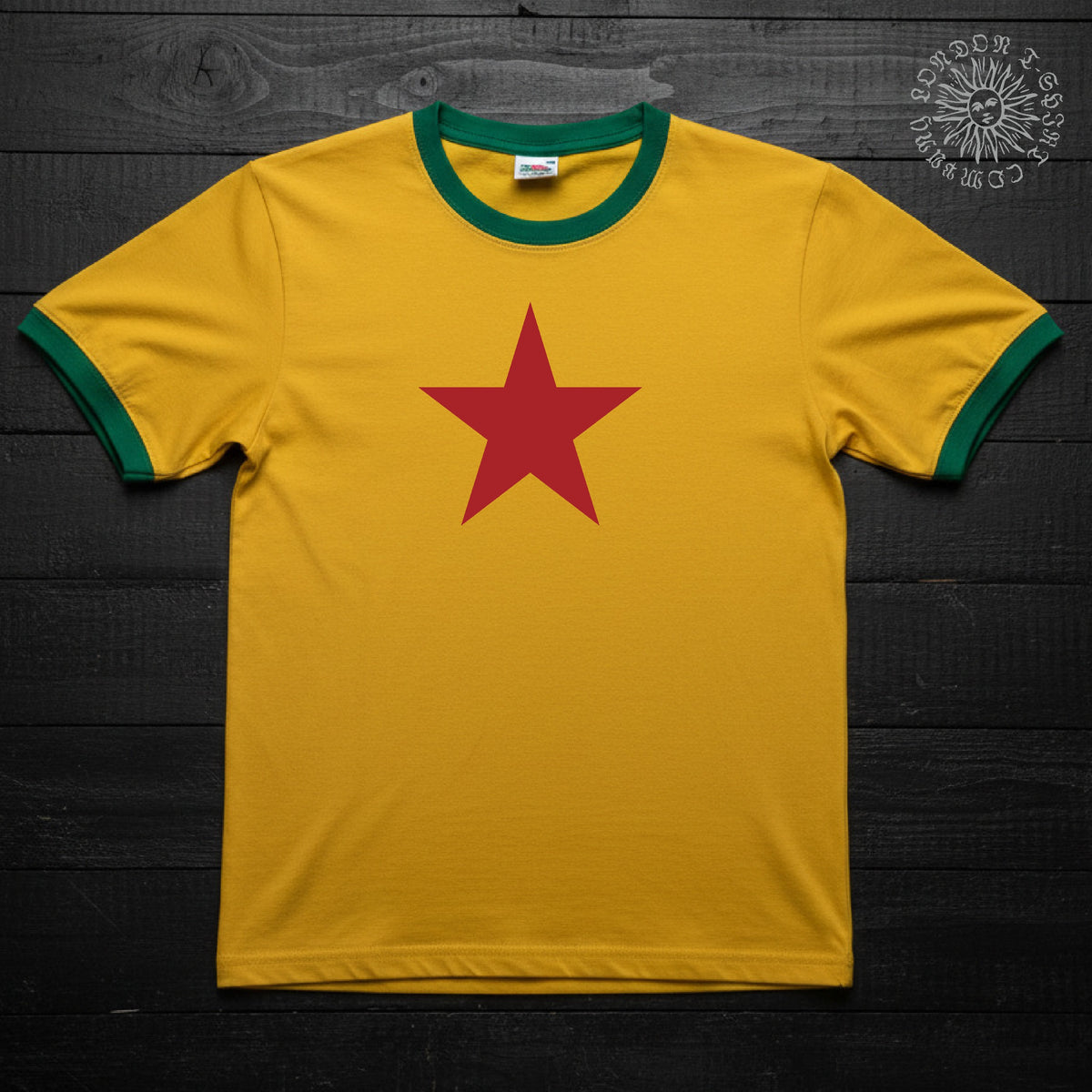 Red Star Ringer T-Shirt - Retro Sub Culture, Protest, Various Colours