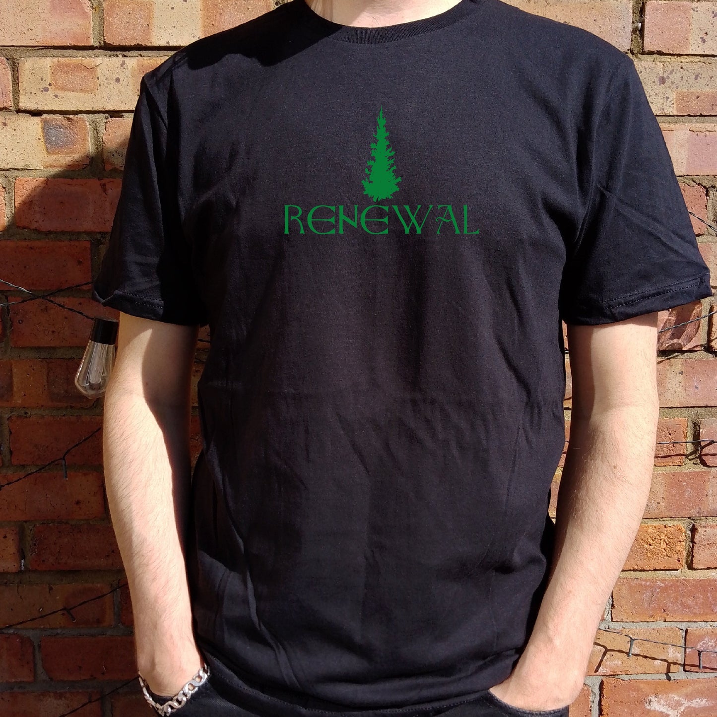 Christmas Tree T-Shirt - "Renewel" Folk Festive Gift, Various Colours