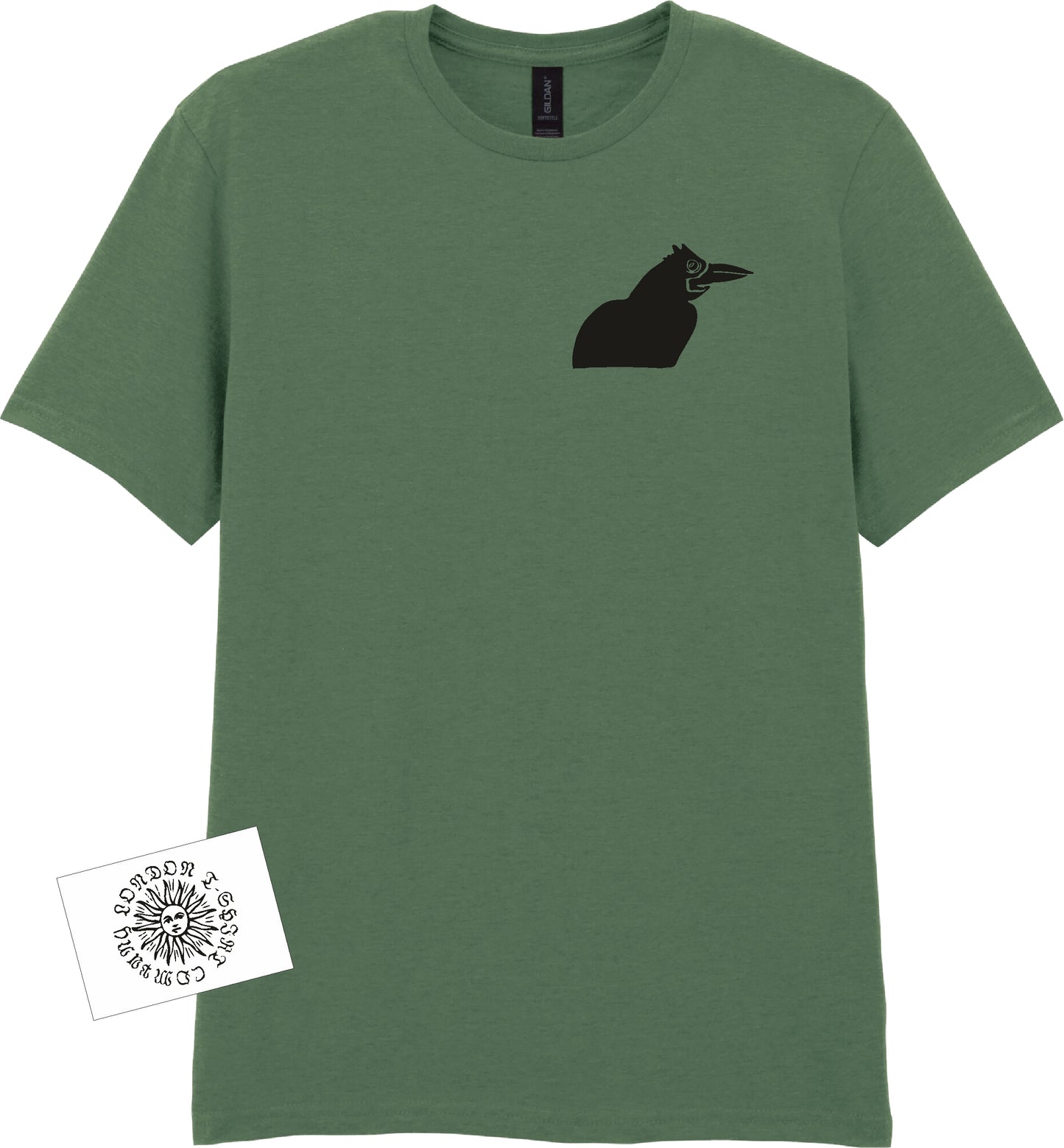 Rook T-Shirt - Crow Bird Sketch, Various Colours
