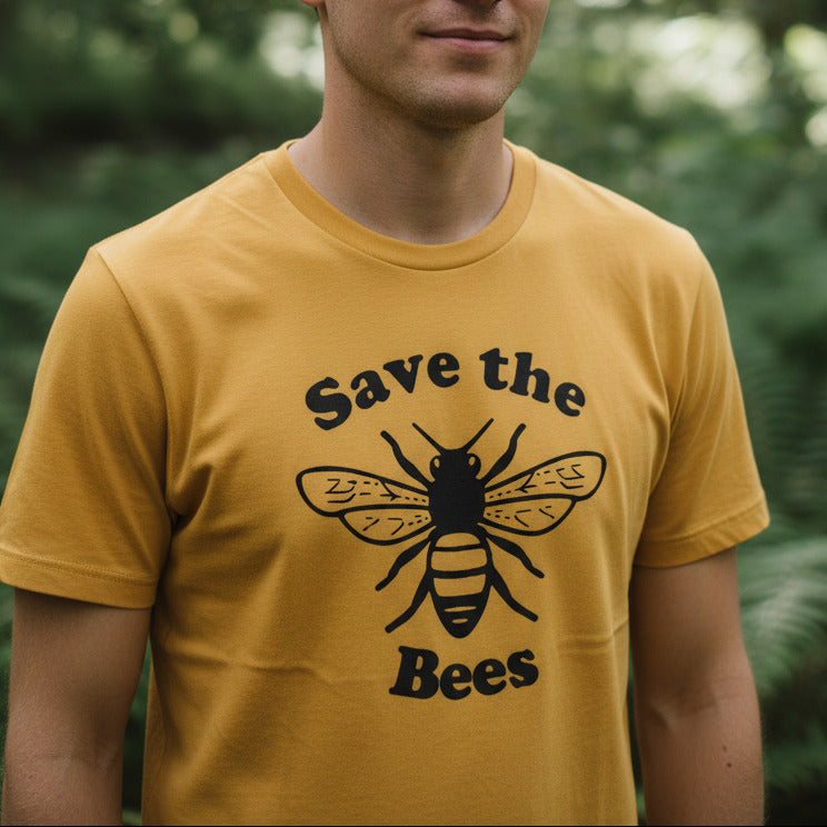Save The Bees T-Shirt: Wildlife Nature Protest Top, Climate, Various Colours