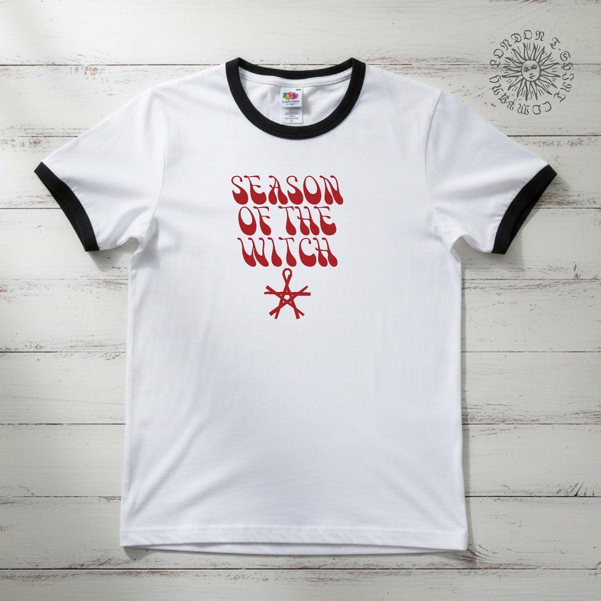 Season Of The Witch Ringer T-shirt - Retro Horror, Wicca, Witchcraft, Donovan, S-3XL