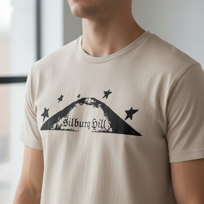 Silbury Hill T-Shirt - Ancient Mound, Avebury, Wiltshire Souvenir, Various Colours