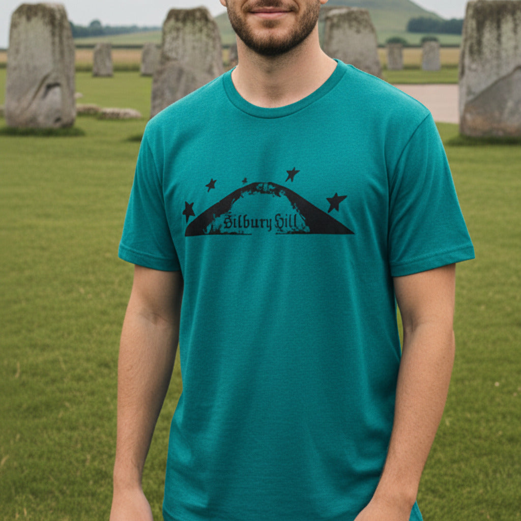 Silbury Hill T-Shirt - Ancient Mound, Avebury, Wiltshire Souvenir, Various Colours
