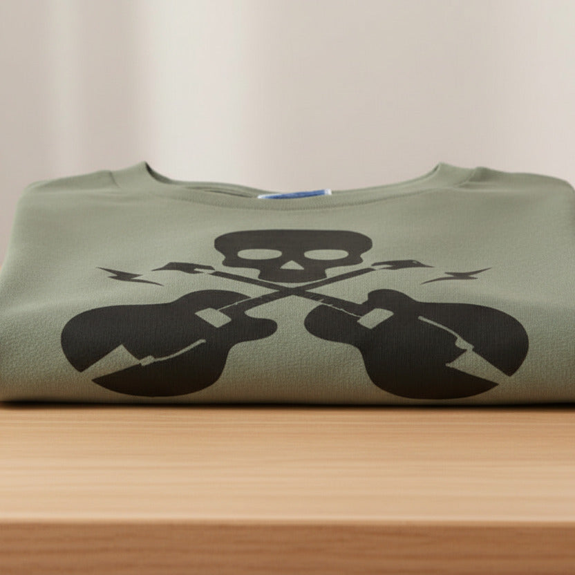 Rocker Skull and Guitar T-Shirt - Various Colours