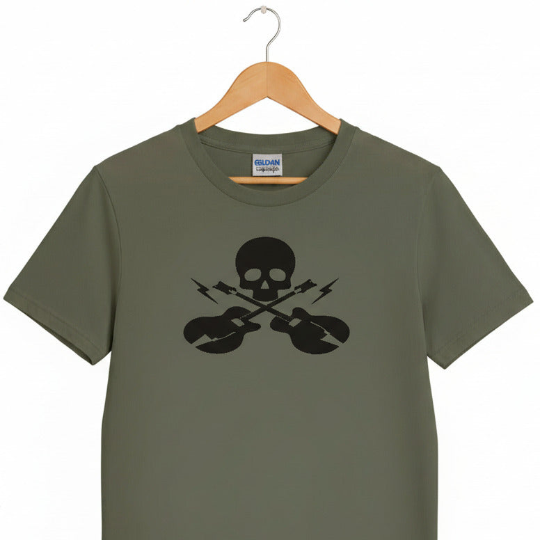 Rocker Skull and Guitar T-Shirt - Various Colours