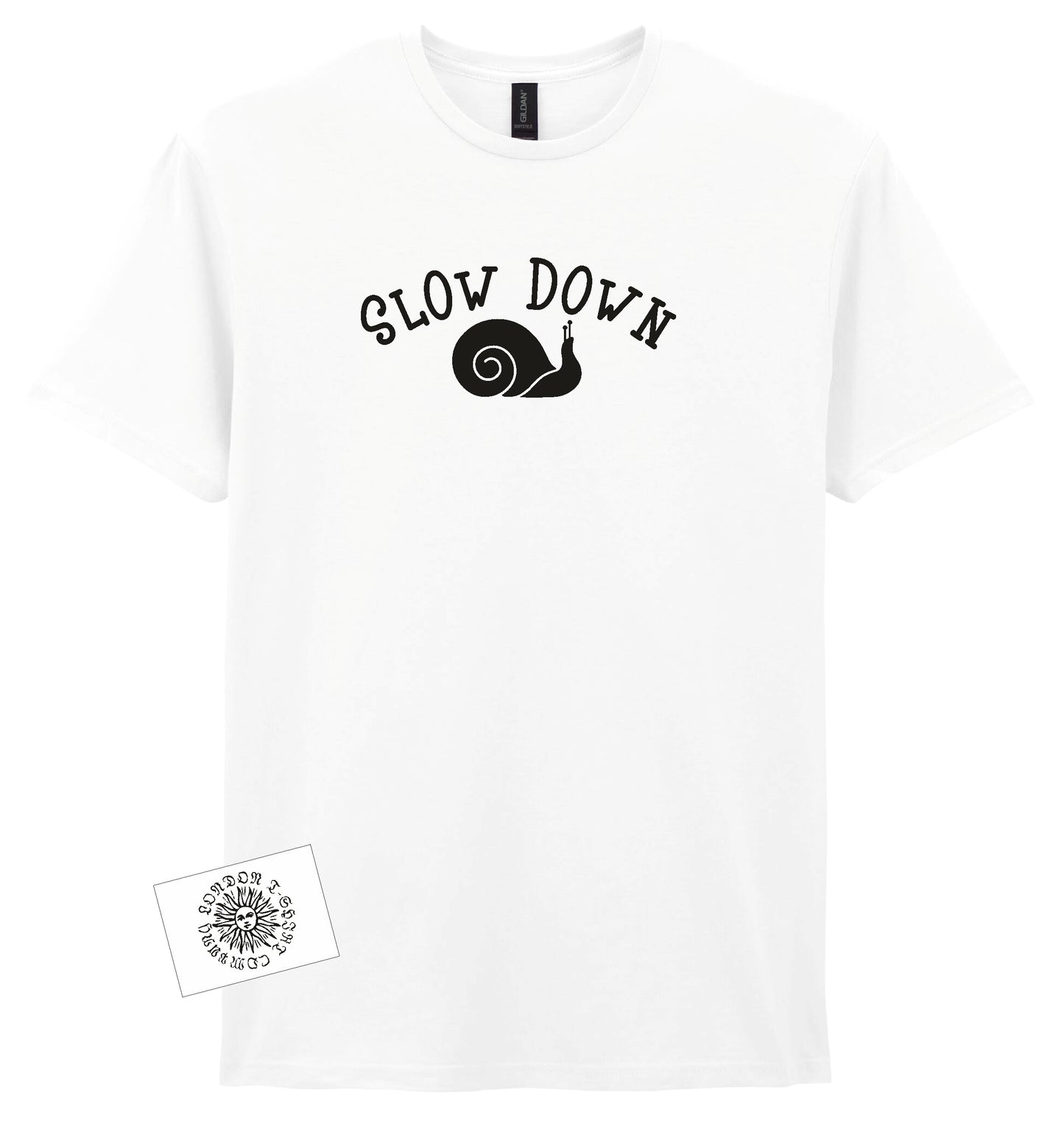 Slow Down T-Shirt - Snail, Fun Wellbeing Top, Various Colours