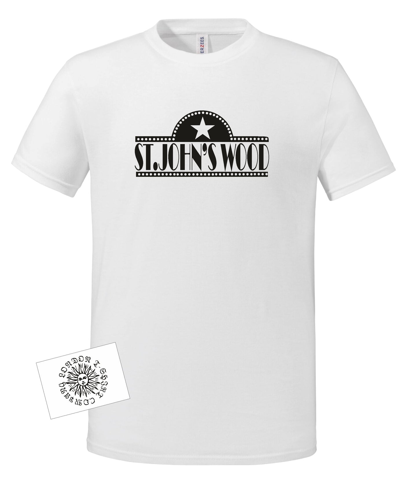 St John's Wood T-Shirt - Organic Cotton, Alternative London Souvenir, Various Colours