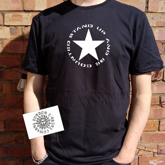 Stand Up And Be Counted T-Shirt - Star Print Protest Top, Various Colours