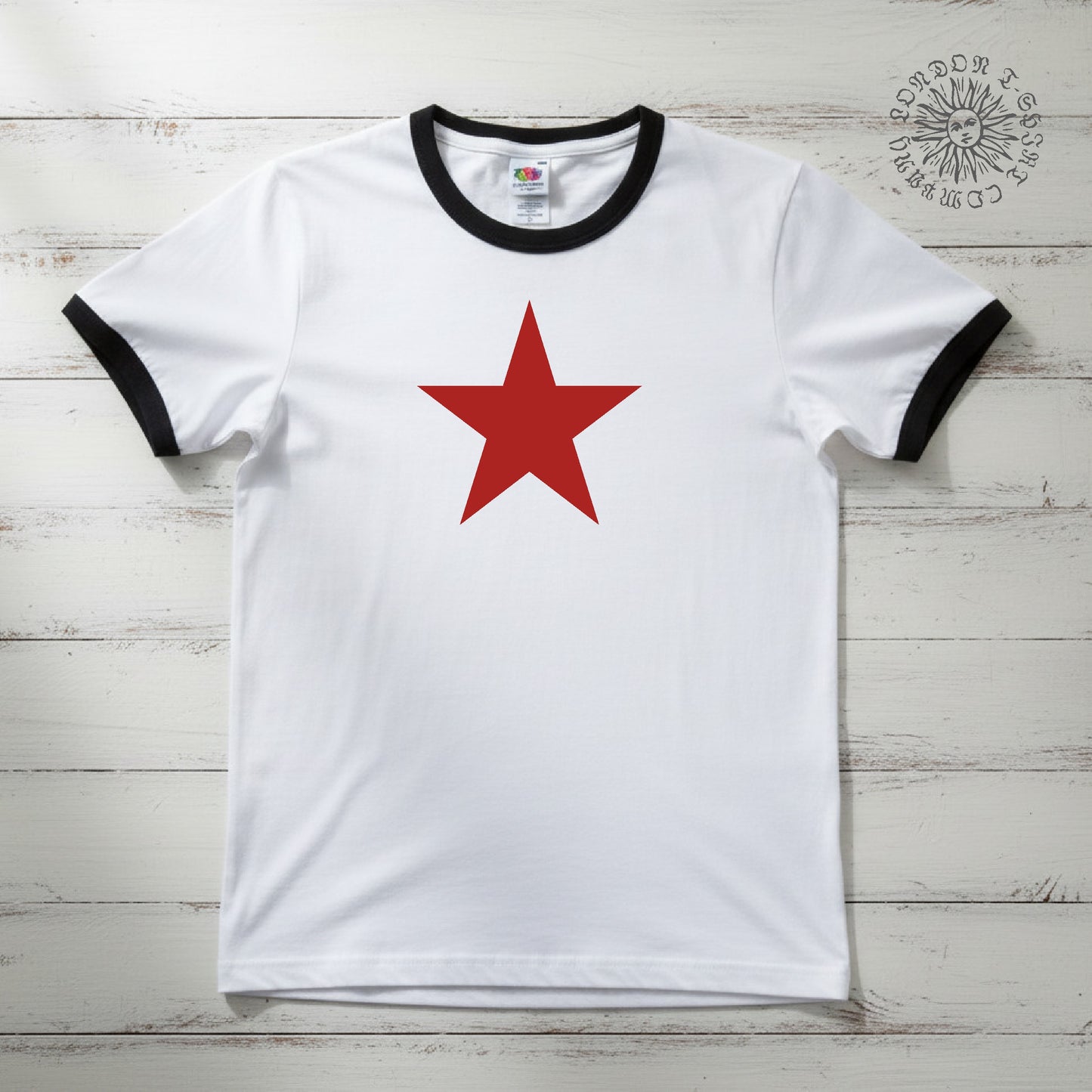 Star Ringer T-Shirt - Retro, 70s, Various Colours S-3XL