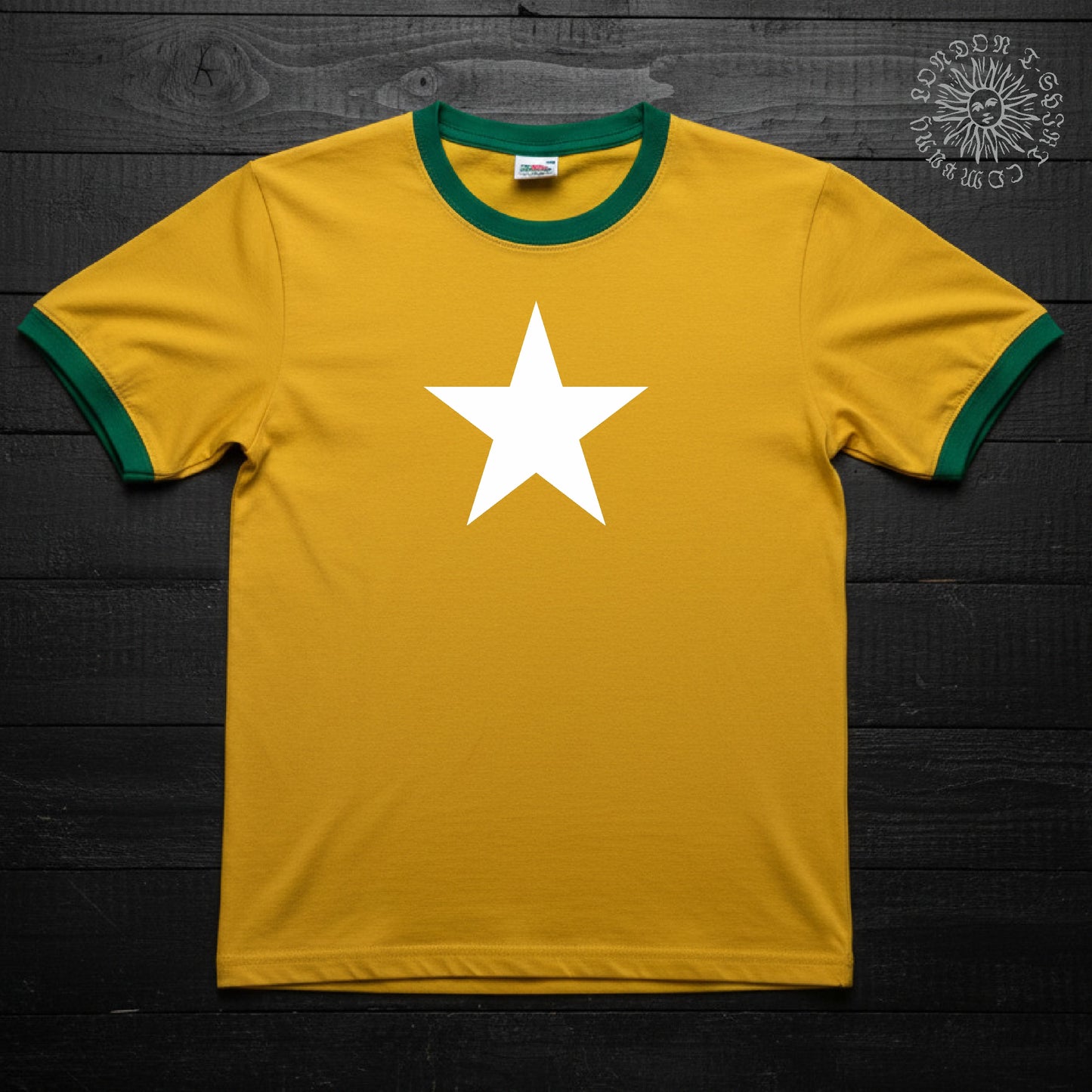 Star Ringer T-Shirt - Retro, 70s, Various Colours S-3XL