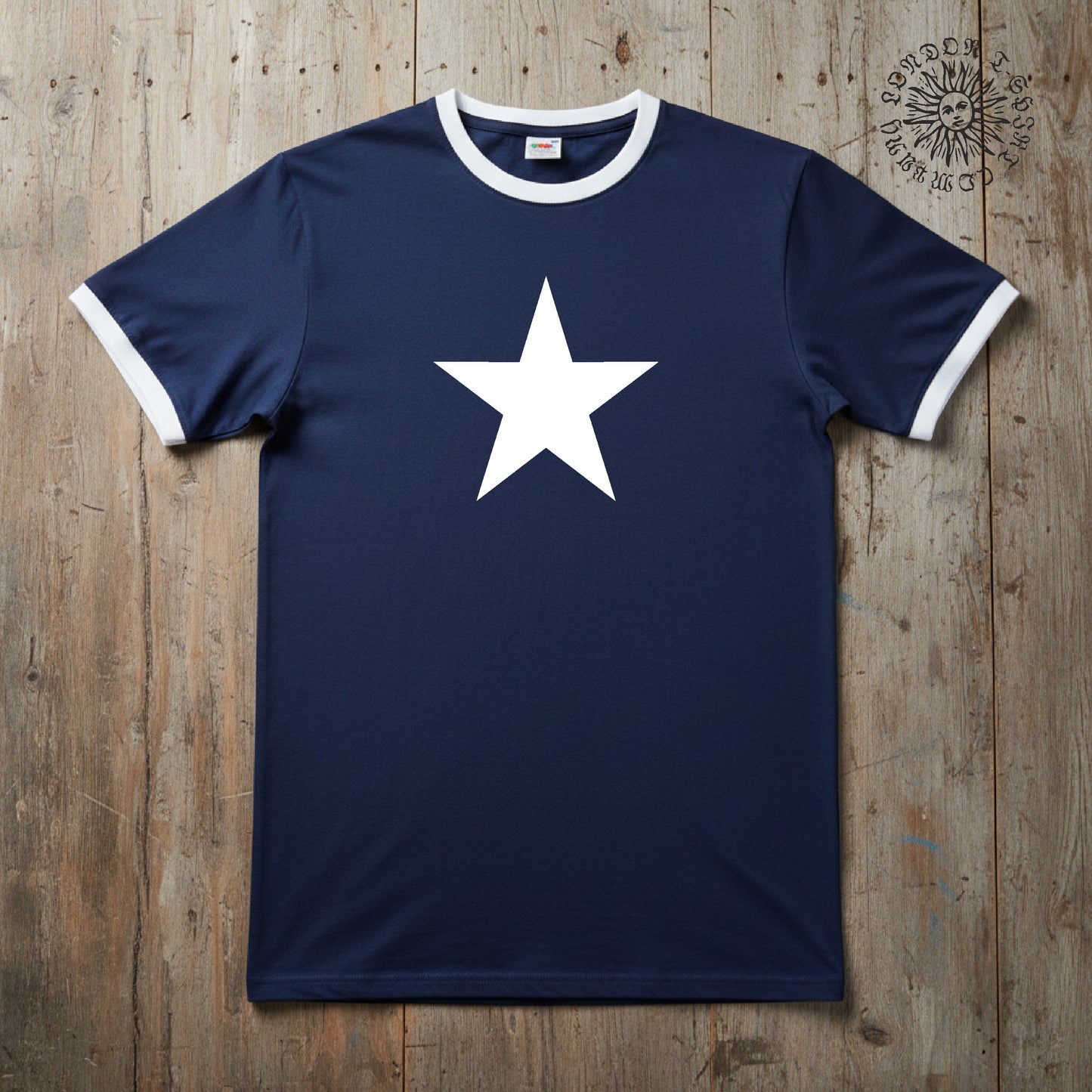 Star Ringer T-Shirt - Retro, 70s, Various Colours S-3XL