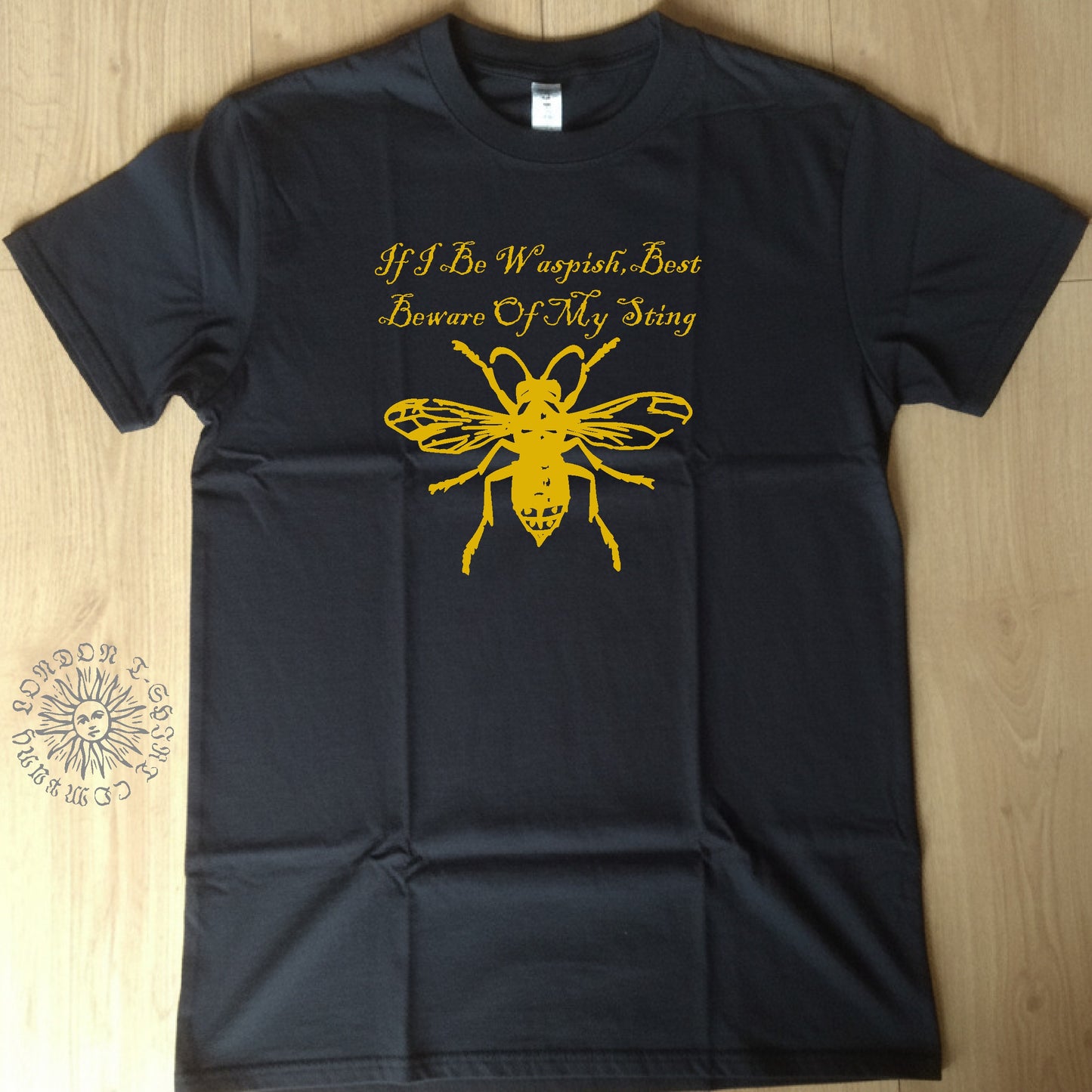 Shakespeare 'Wasp' Organic Cotton T-Shirt - The Taming of the Shrew, Waspish Quote, Various Colours