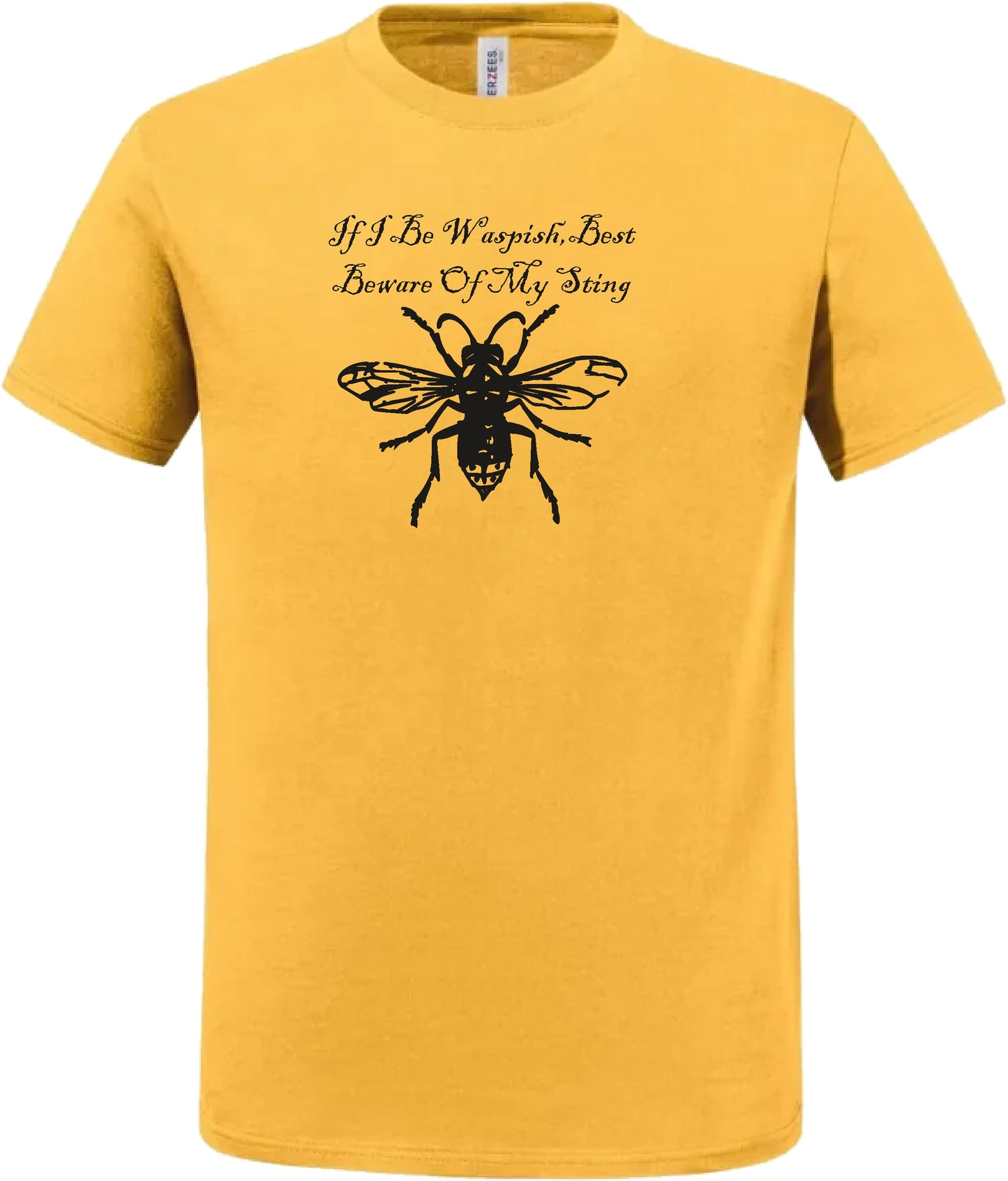 Shakespeare 'Wasp' Organic Cotton T-Shirt - The Taming of the Shrew, Waspish Quote, Various Colours