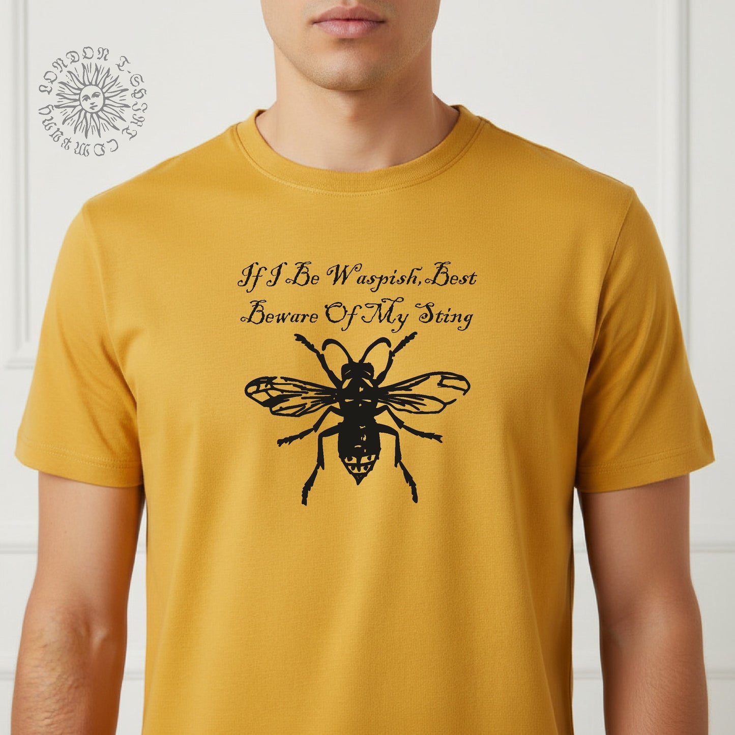 Shakespeare 'Wasp' Organic Cotton T-Shirt - The Taming of the Shrew, Waspish Quote, Various Colours