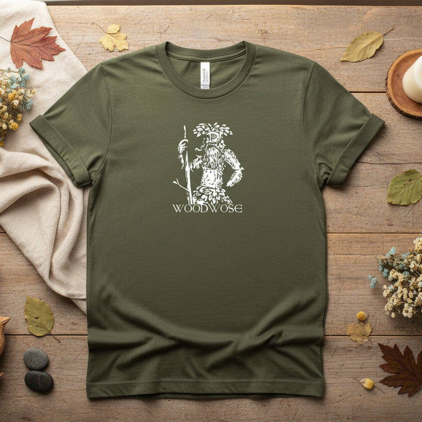 Woodwose T-Shirt - Folklore Souvenir Gift Featuring Wild Man / Green Man, Various Colours